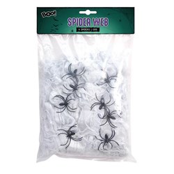 Halloween Toy 120g Spiderweb with 8 Spiders